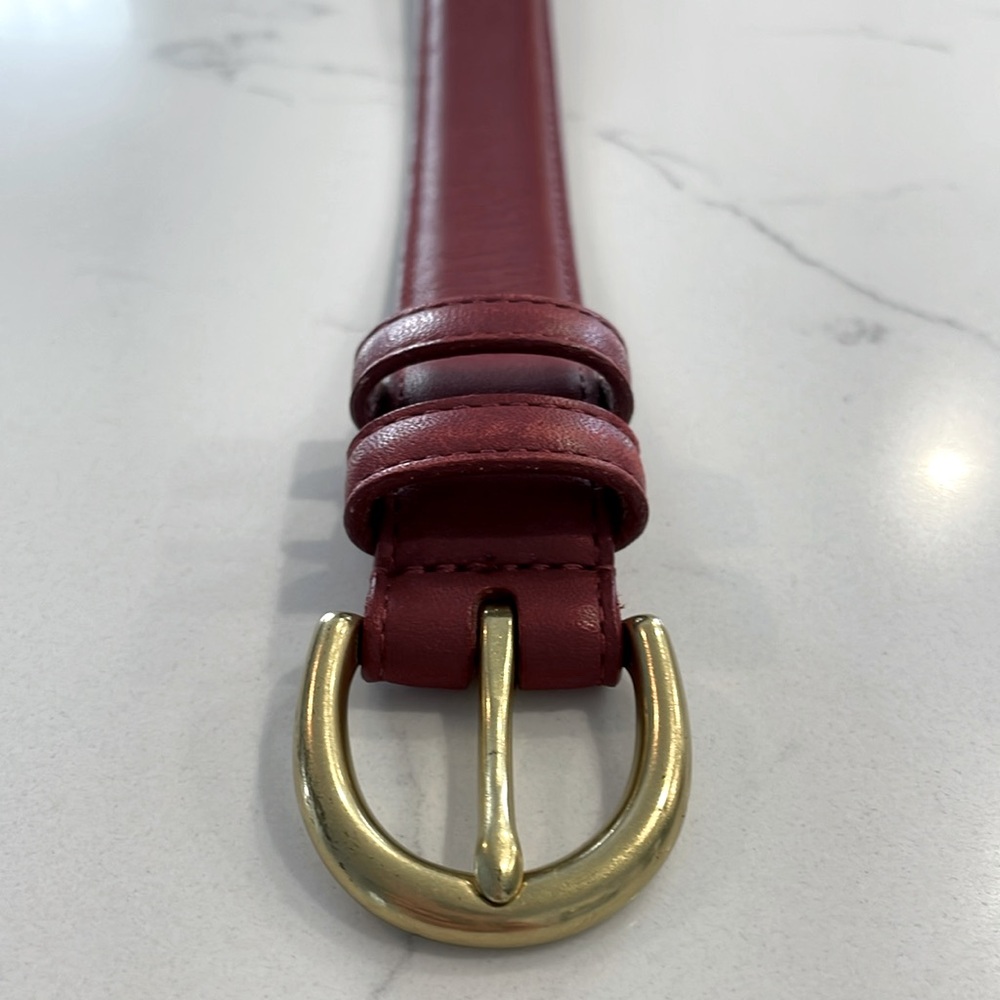 Vintage red Coach belt medium